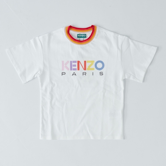 NWT Kenzo Girl T-shirt With Logo Print White - Picture 15 of 15